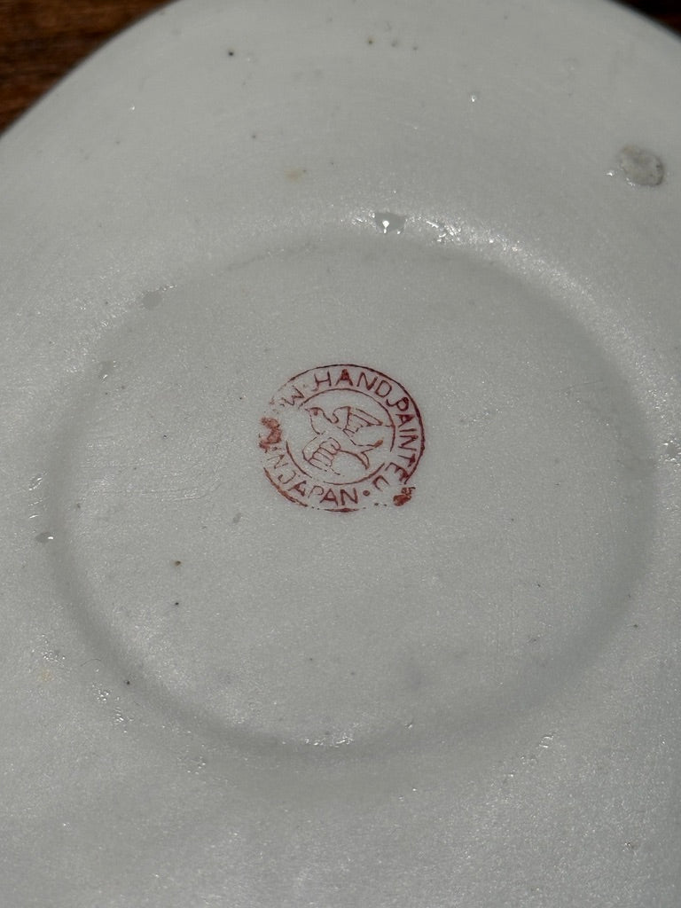 Vintage Hand-Painted Japanese Ceramic Ashtray (c.1930s–1940s)