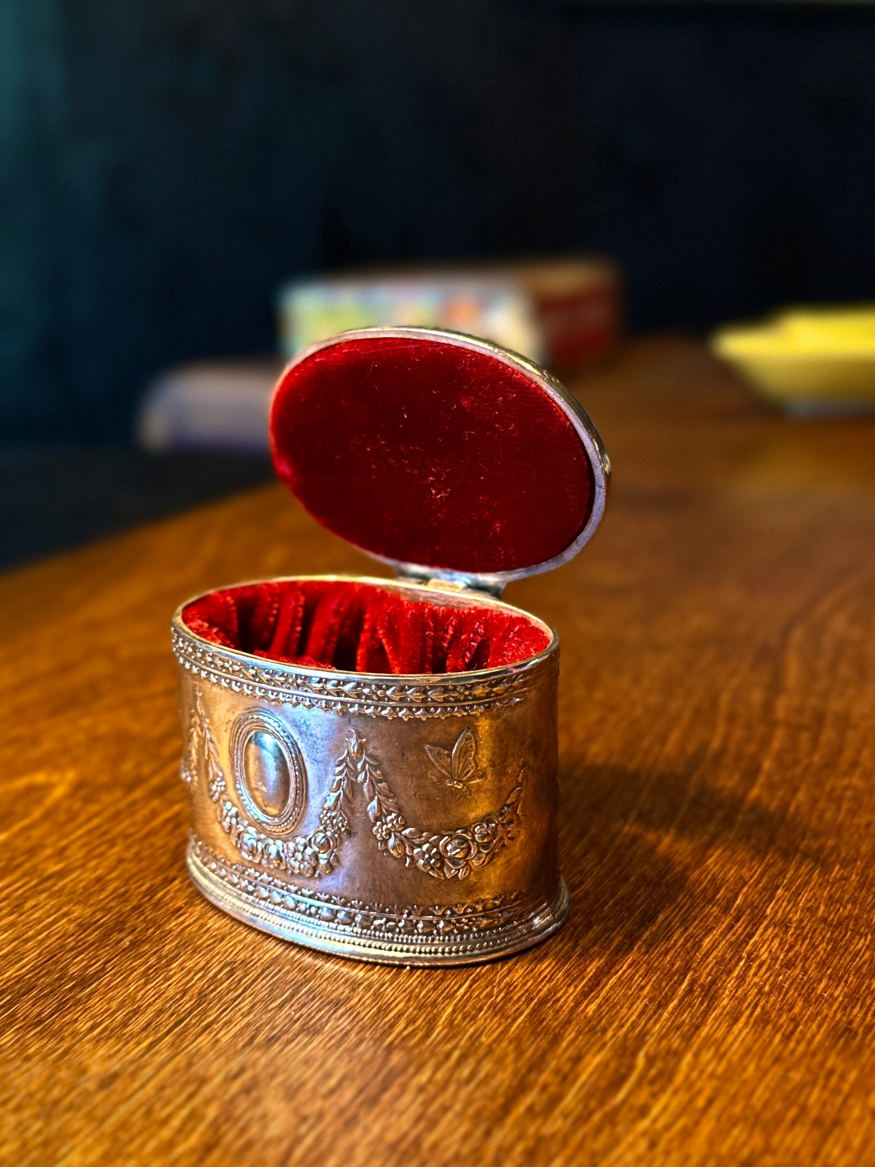 Antique Silver-Plated Edwardian Vanity Trinket Box, c. 1900–1915