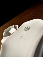 Vintage Altrohlau CMR Czechoslovakia Porcelain Trinket Box with Scalloped Lid