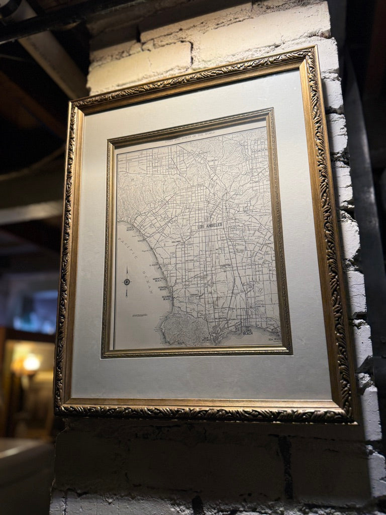 Map of Los Angeles, California, from Collier’s Atlas, c. 1939