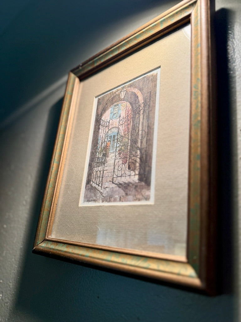 1968 Don Davey New Orleans French Quarter Framed Print