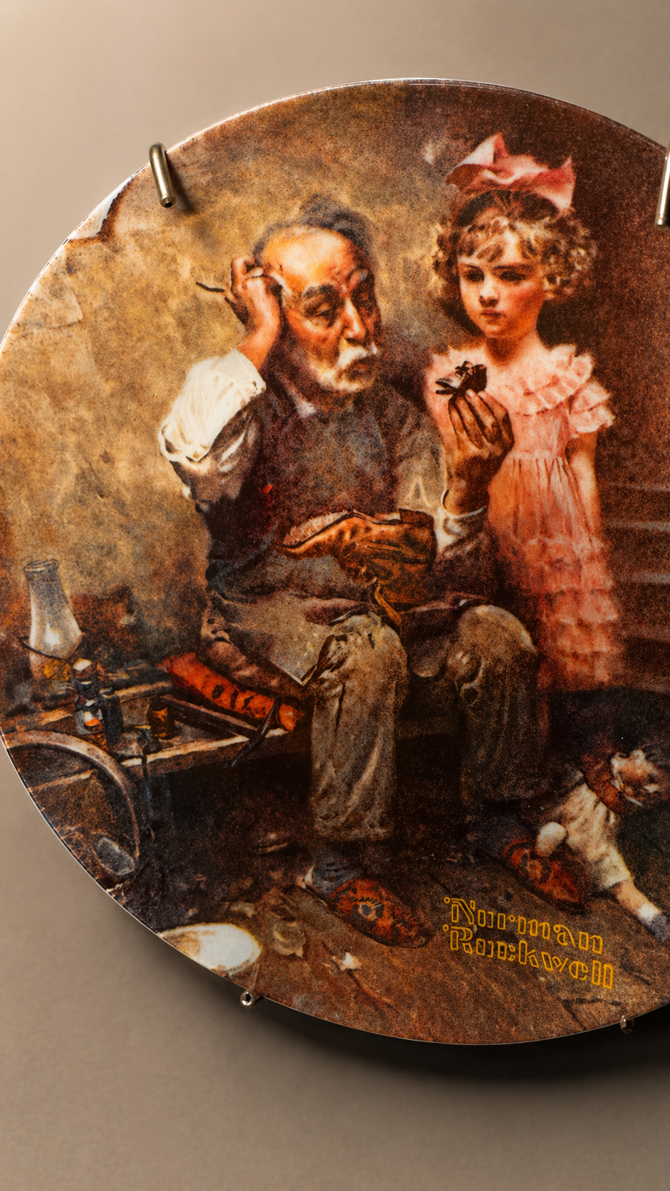 Vintage Norman Rockwell “The Cobbler” Knowles Plate, c. 1978