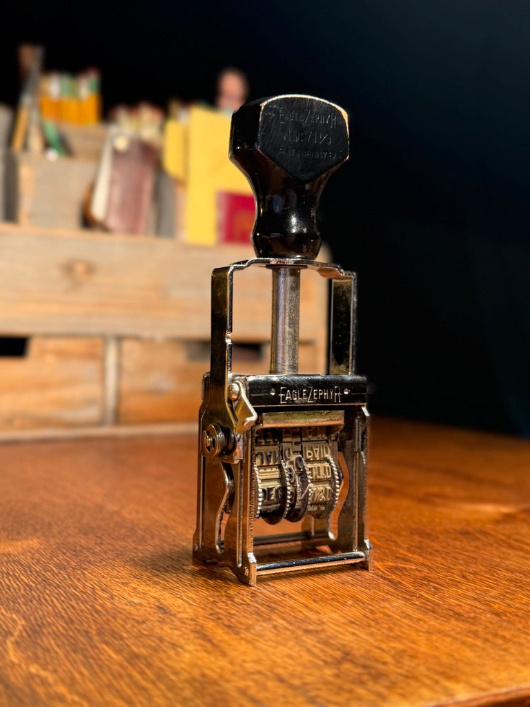 c.1940s Eagle Zephyr No. 7½ Rotary Date Stamp – Made in USA
