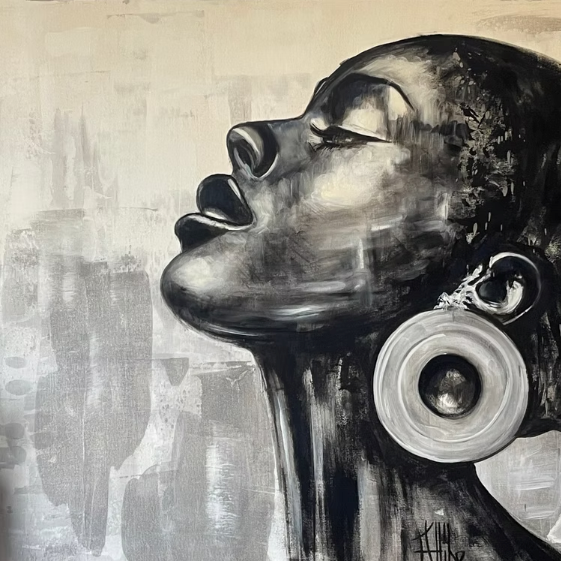 Kat Allibe, Naledi The Star of Many Lands, original mixed media on canvas