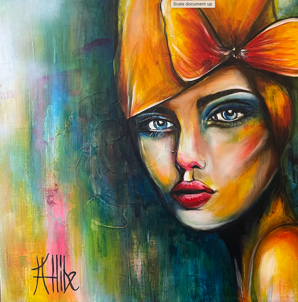 Kat Allibe, Butterfly Betty, original oil on canvas