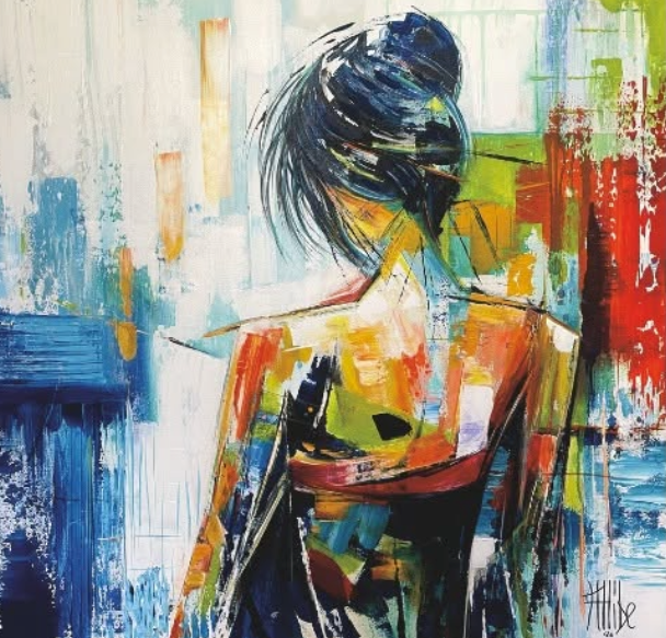 Kat Allibe, Threshold, original mixed media on canvas, 2026