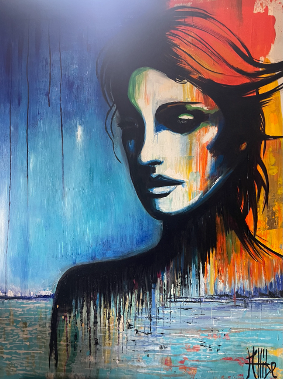 Kat Allibe, Amara, original mixed media on canvas