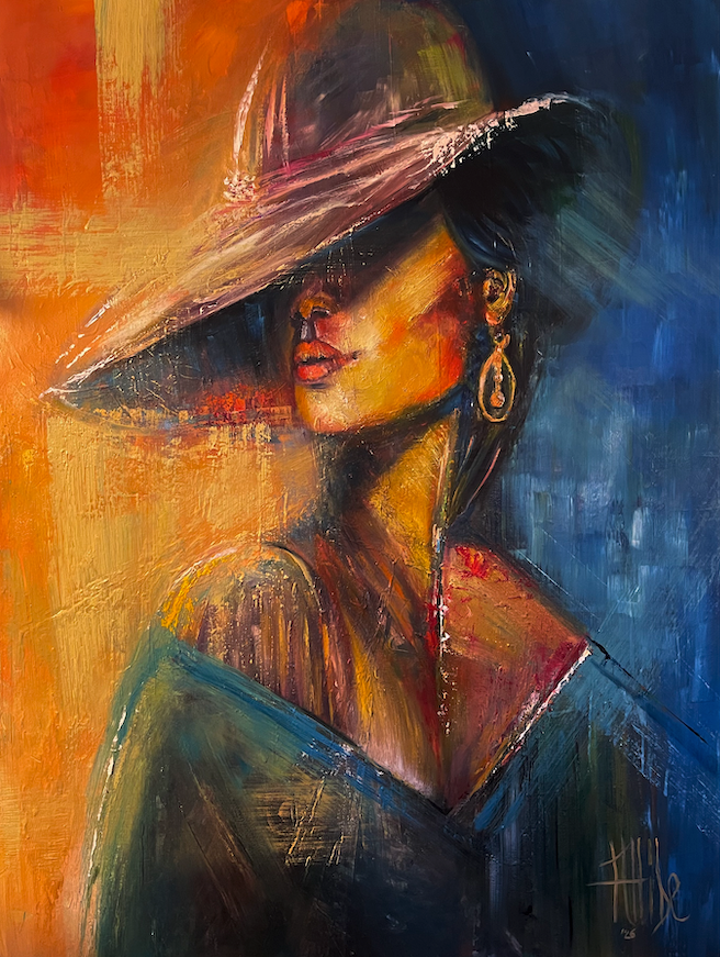 Kat Allibe, Unveiled, original oil on canvas, 2026