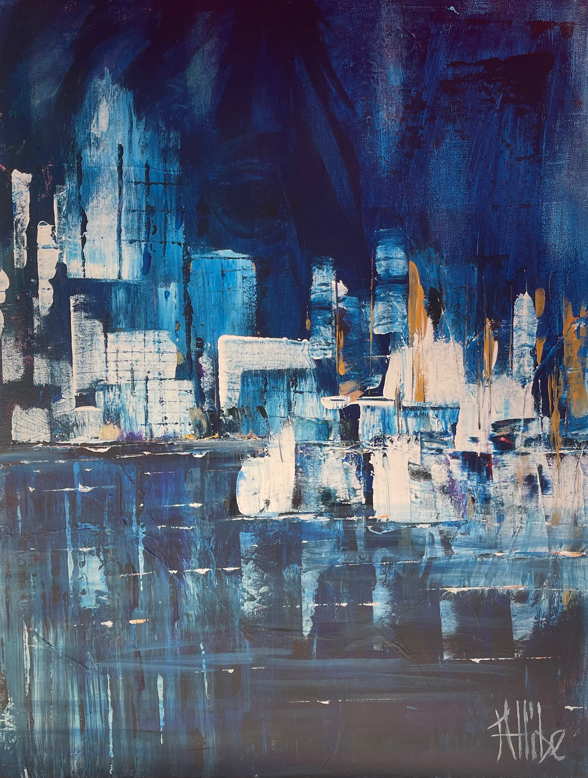 Kat Allibe, The Pulse of Possibility, original mixed media on canvas