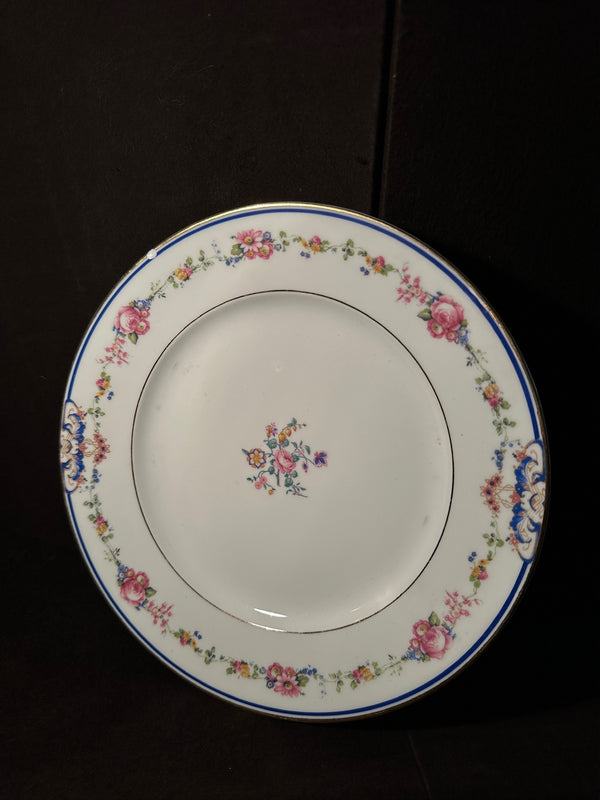 Antique Ovington Bros. New York Limoges Floral Porcelain Plate, c. 1890–1915
