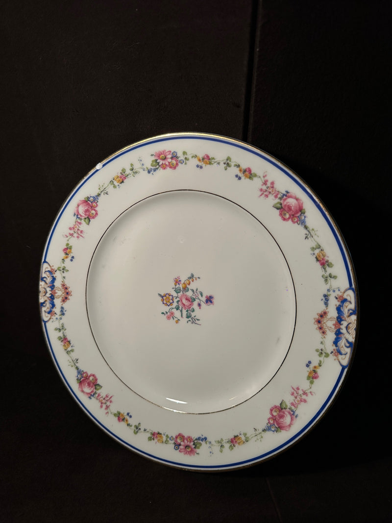 Antique Ovington Bros. New York Limoges Floral Porcelain Plate, c. 1890–1915