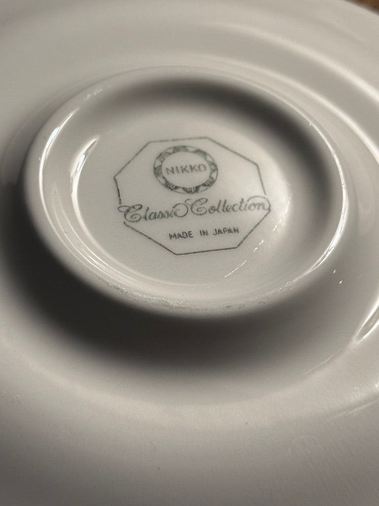 Nikko Classic Collection Saucer Set of 8 c.1950–1960 | Mid-Century Japanese Porcelain