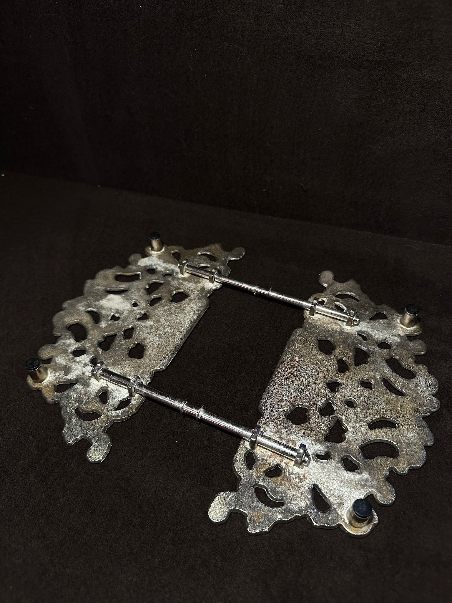 Vintage Expandable Silver-Plated Filigree Trivet (Mid-20th Century)