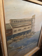 Terry Daugherty Coastal Industrial Landscape (1992) | Signed Oil Painting