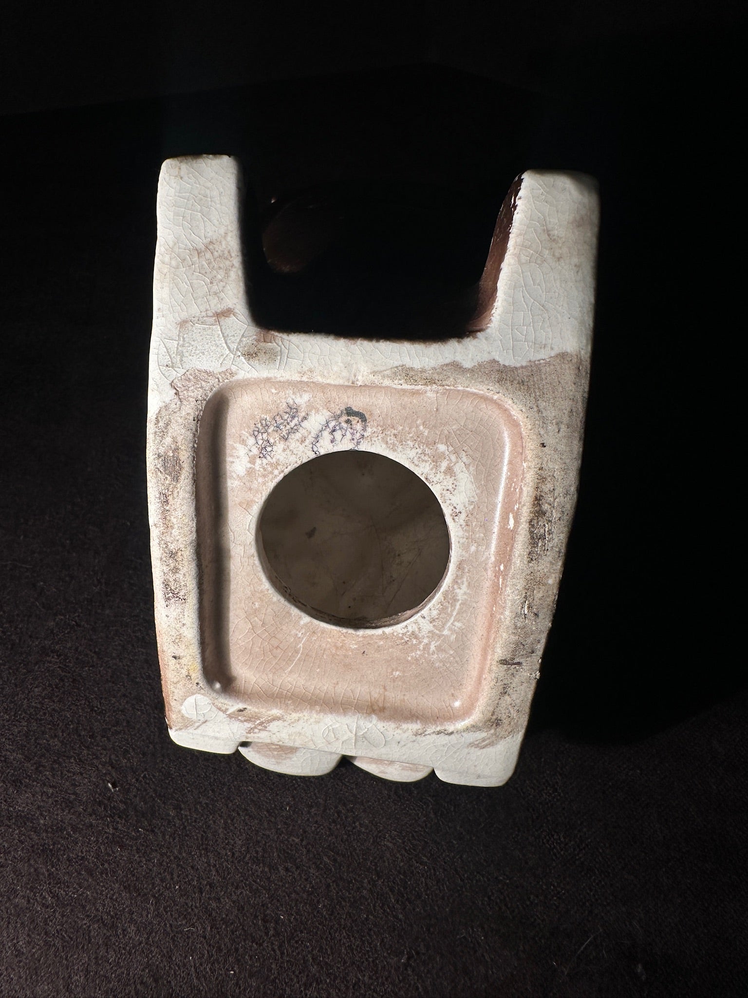 Ceramic “Retirement Fund” Coin Bank with Grandpa and Dog, c. 1960s–1970s