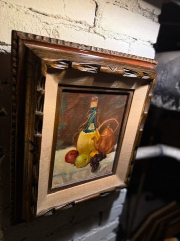 Mid-Century Still Life Oil Painting (c. 1940s–1960s) | Signed “Dolly”