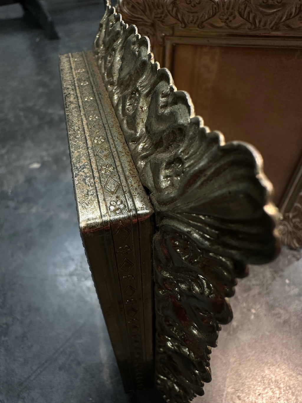 Mid Century Picture Frame, c. 1940s–1960s Ornate Hinged Double Frame