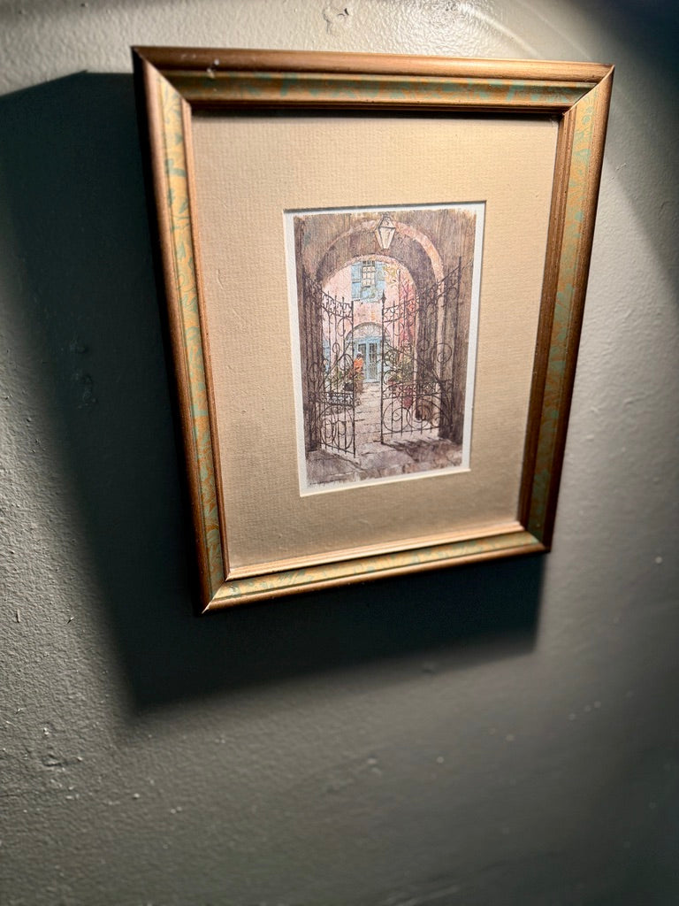 1968 Don Davey New Orleans French Quarter Framed Print