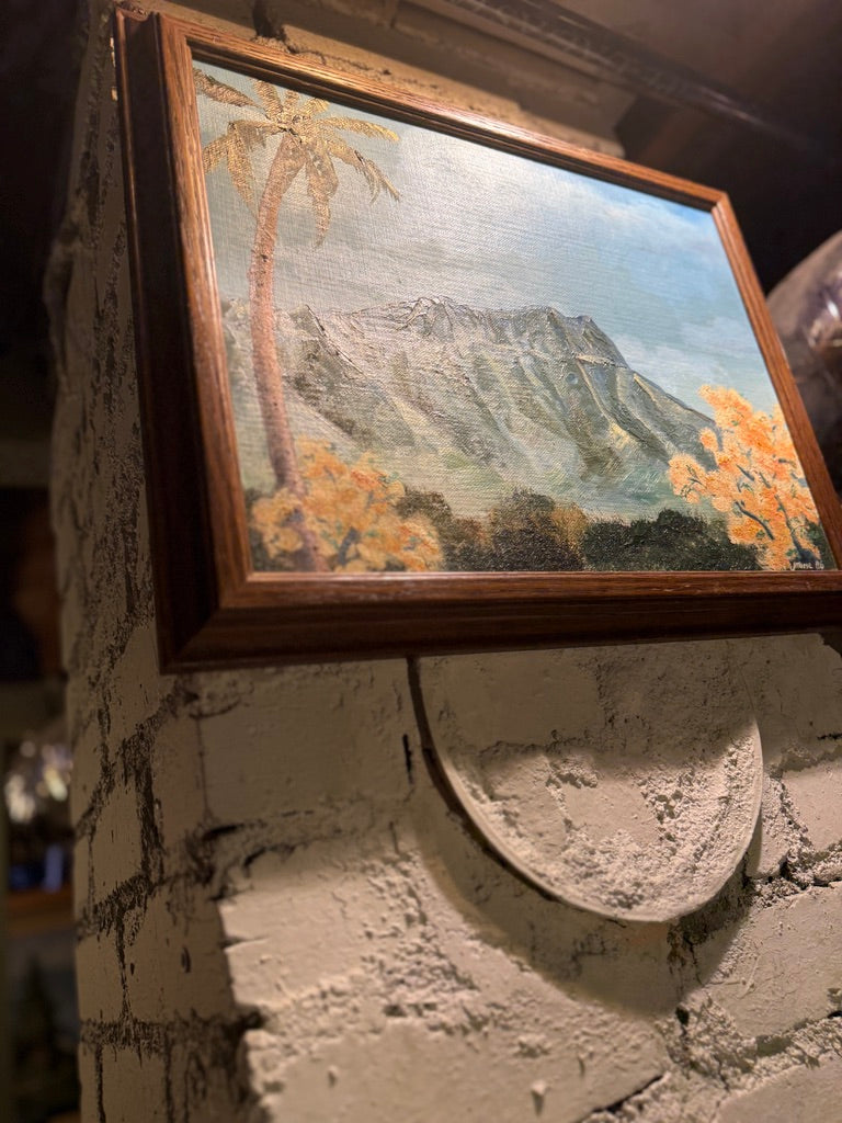 J. Morse Landscape Painting (1986) | Signed Oil on Canvas Mountain Scene