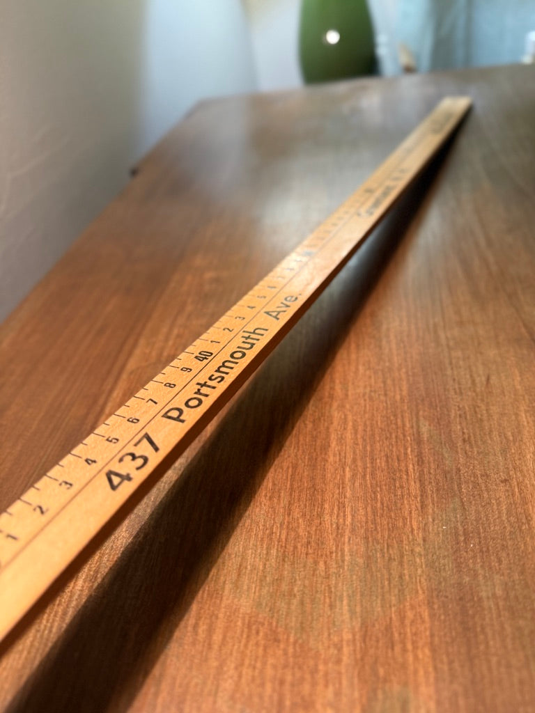 Mid-Century H. H. Oil Co. Advertising Wooden Yardstick | Greenland, New Hampshire, c. 1940s–1950s