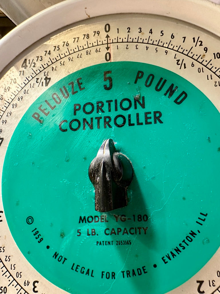 Pelouze Portion Control Scale c.1959 | Mid-Century American Industrial Kitchen Scale