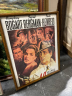 Vintage 1970 Casablanca Movie Poster in Wood Frame