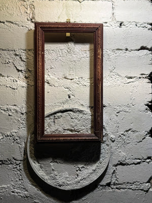 Antique Narrow Carved Wood Picture Frame, c. 1890s–1920s