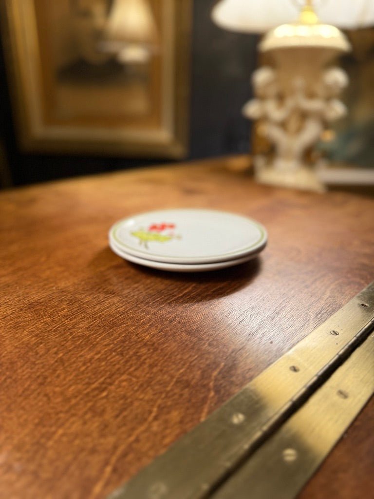 Metlox Poppy Trail Saucer c.1950–1965 | Mid-Century California Pottery (Pair) Set Of 2