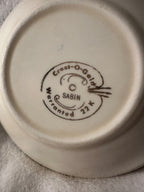 Sabin Crest-O-Gold 22K Porcelain Handled Tray & Bowl Set, c. 1940s–1960s