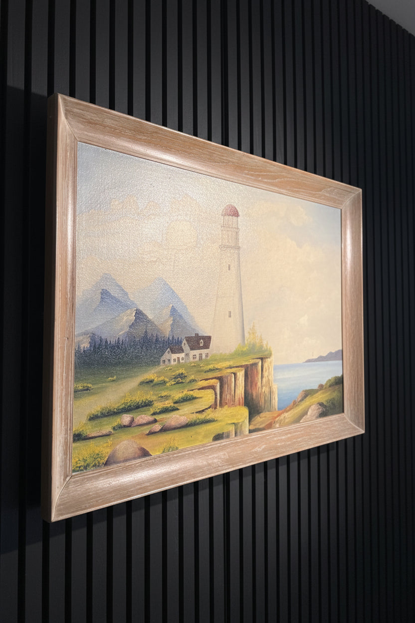 Bert Bayliss Lighthouse Painting — Pensacola Florida 1955 Coastal Landscape