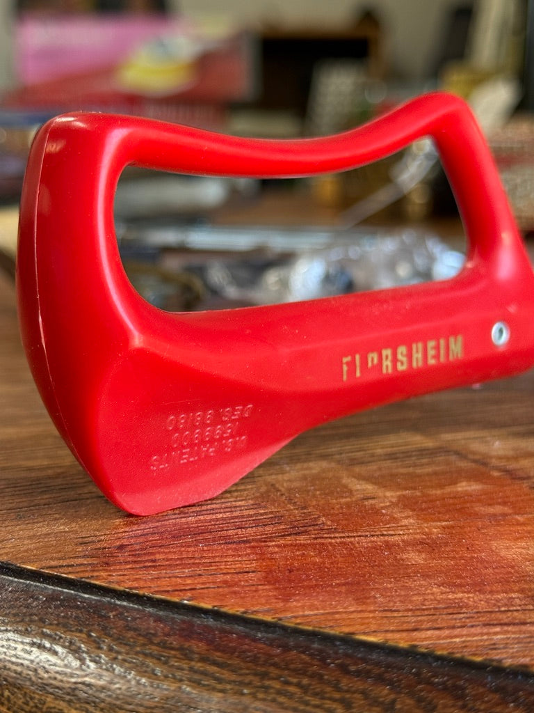 Vintage Florsheim Red Plastic Shoe Horn, Circa 1950s–1960s