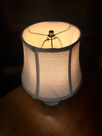 Vintage Hand-Painted Ceramic Floral Table Lamp (c. 1940s–1950s)