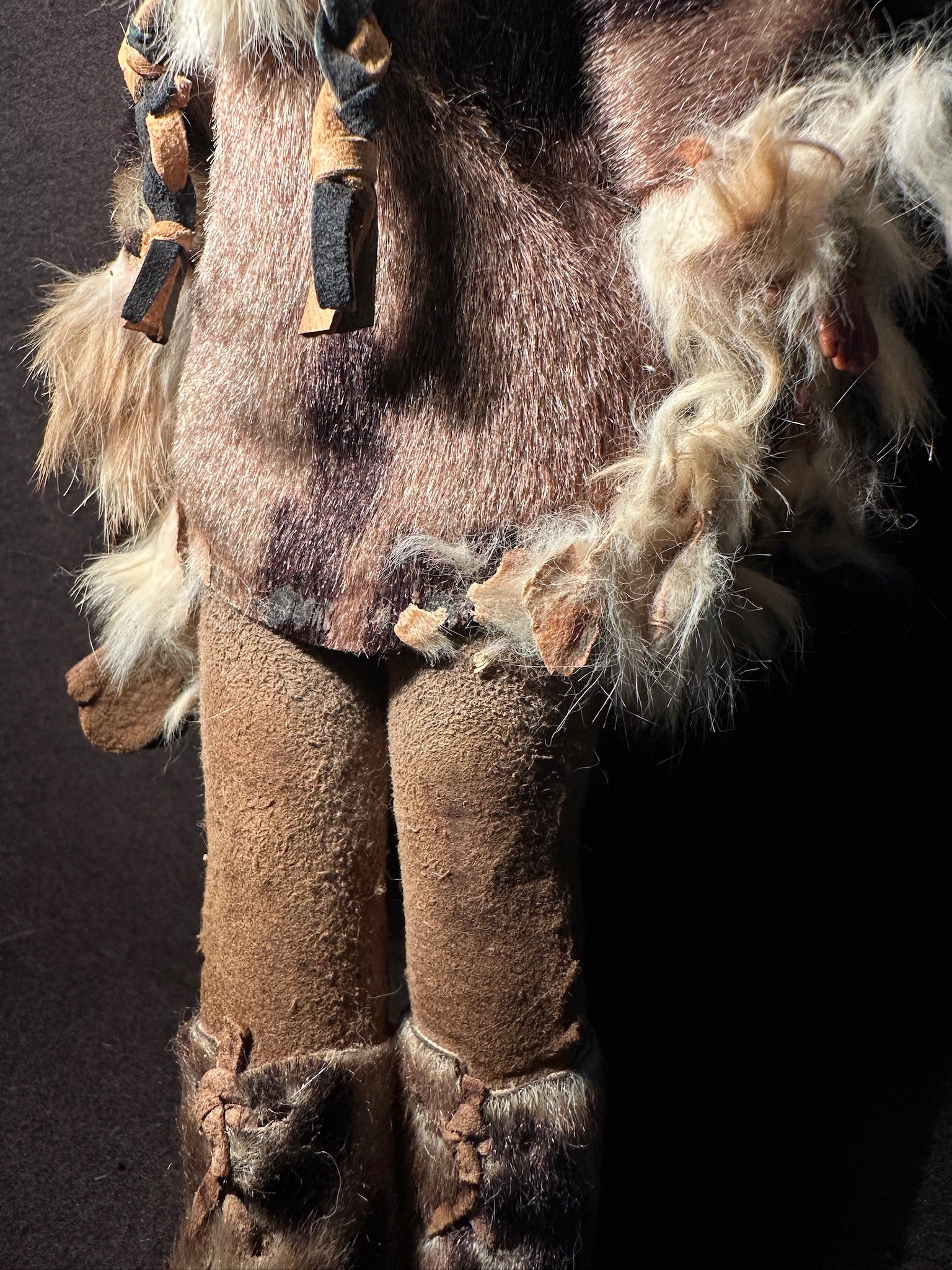 1940s Style Arctic Inuit-Style Fur Doll with Sleep Eyes