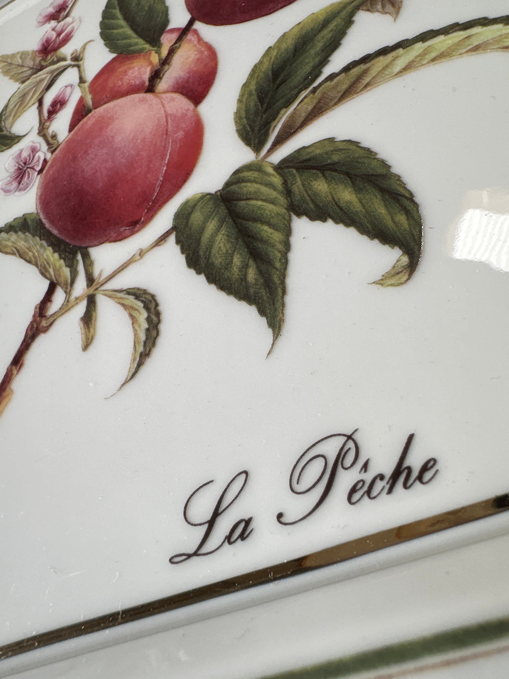 Vintage Italian “La Pêche” Ceramic Peach Wall Plaque
