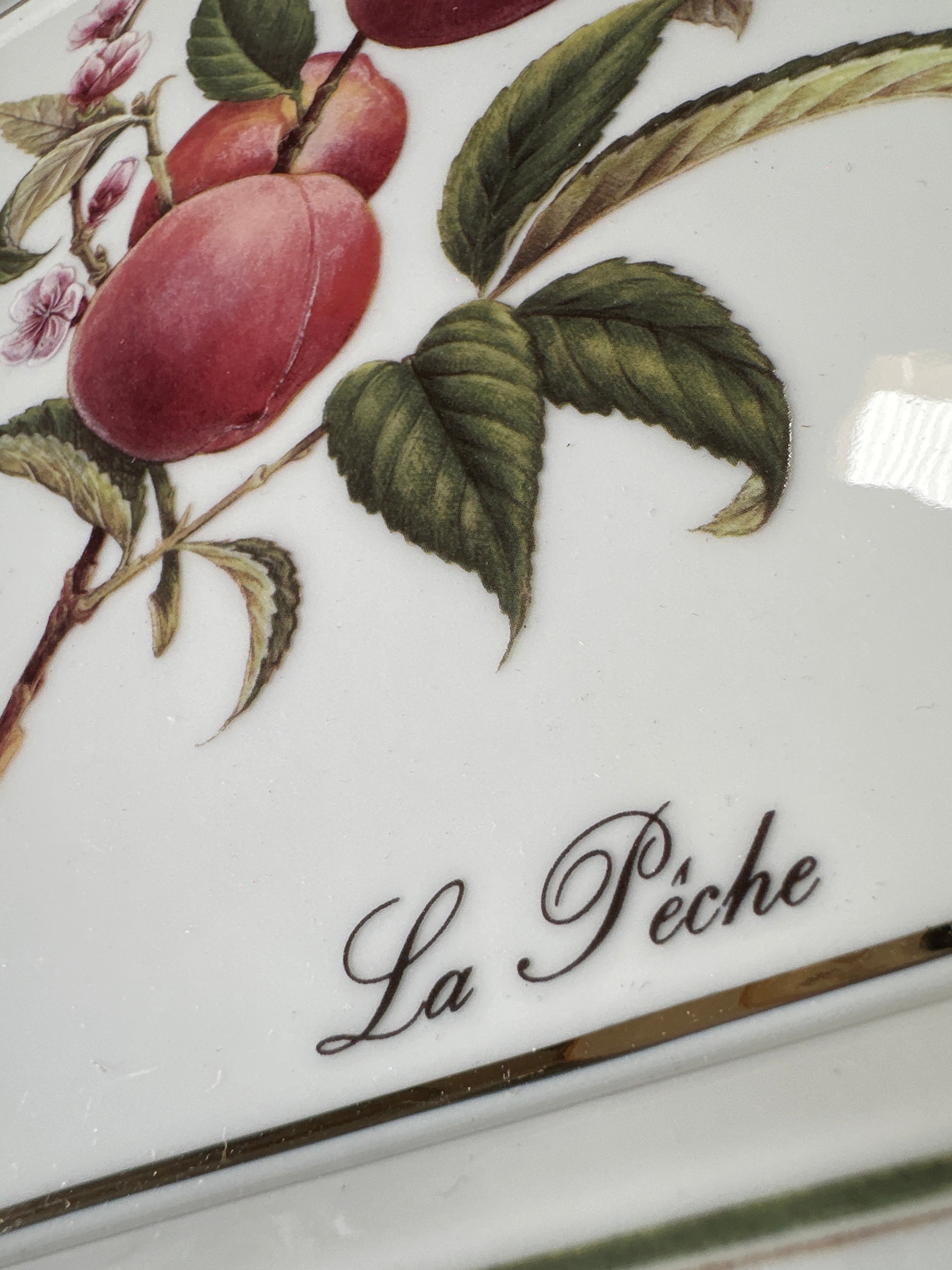 Vintage Italian “La Pêche” Ceramic Peach Wall Plaque