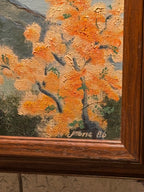 J. Morse Landscape Painting (1986) | Signed Oil on Canvas Mountain Scene