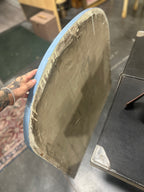Early 20th Century Arched Dresser Mirror in Slate Blue, c. 1920–1940