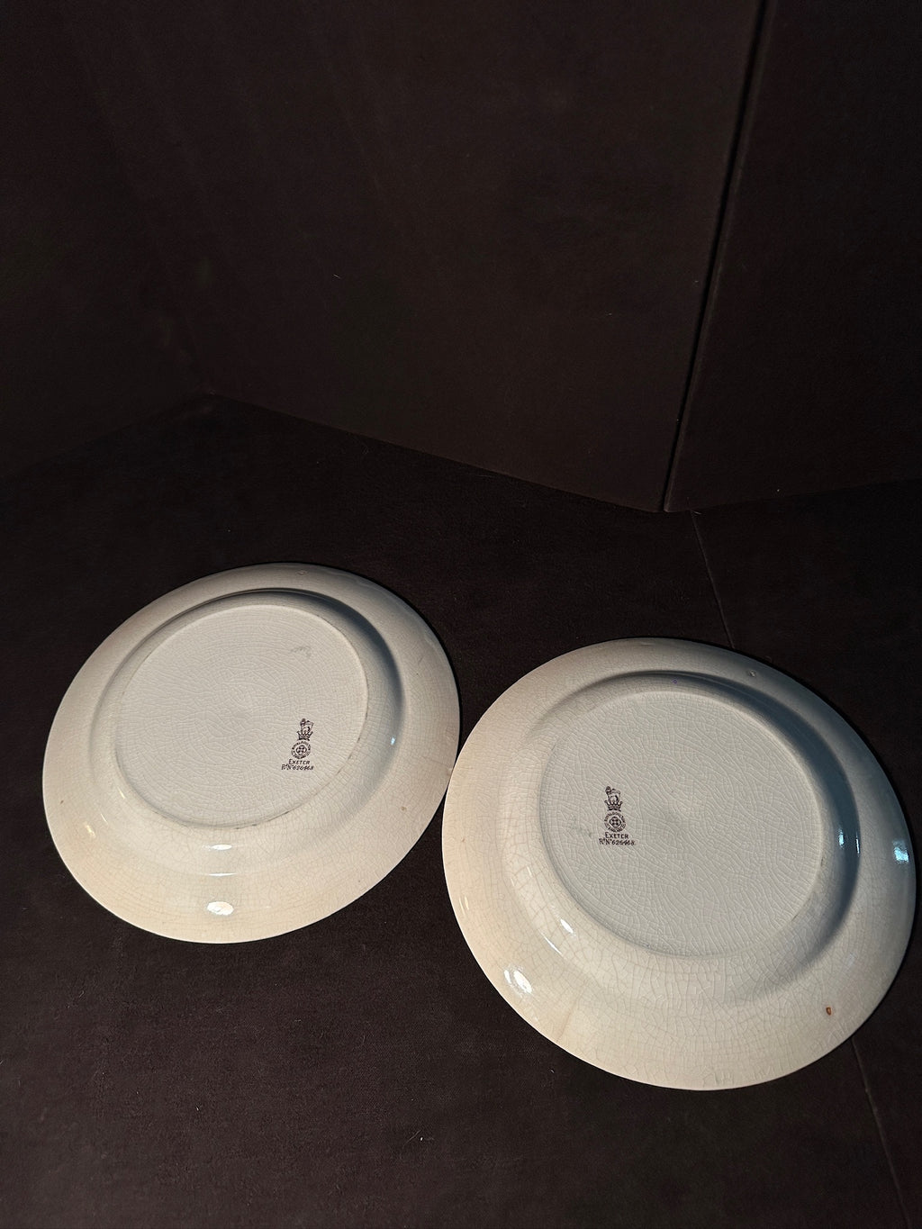 Antique Royal Doulton Exeter Plates, c. 1910s–1920s