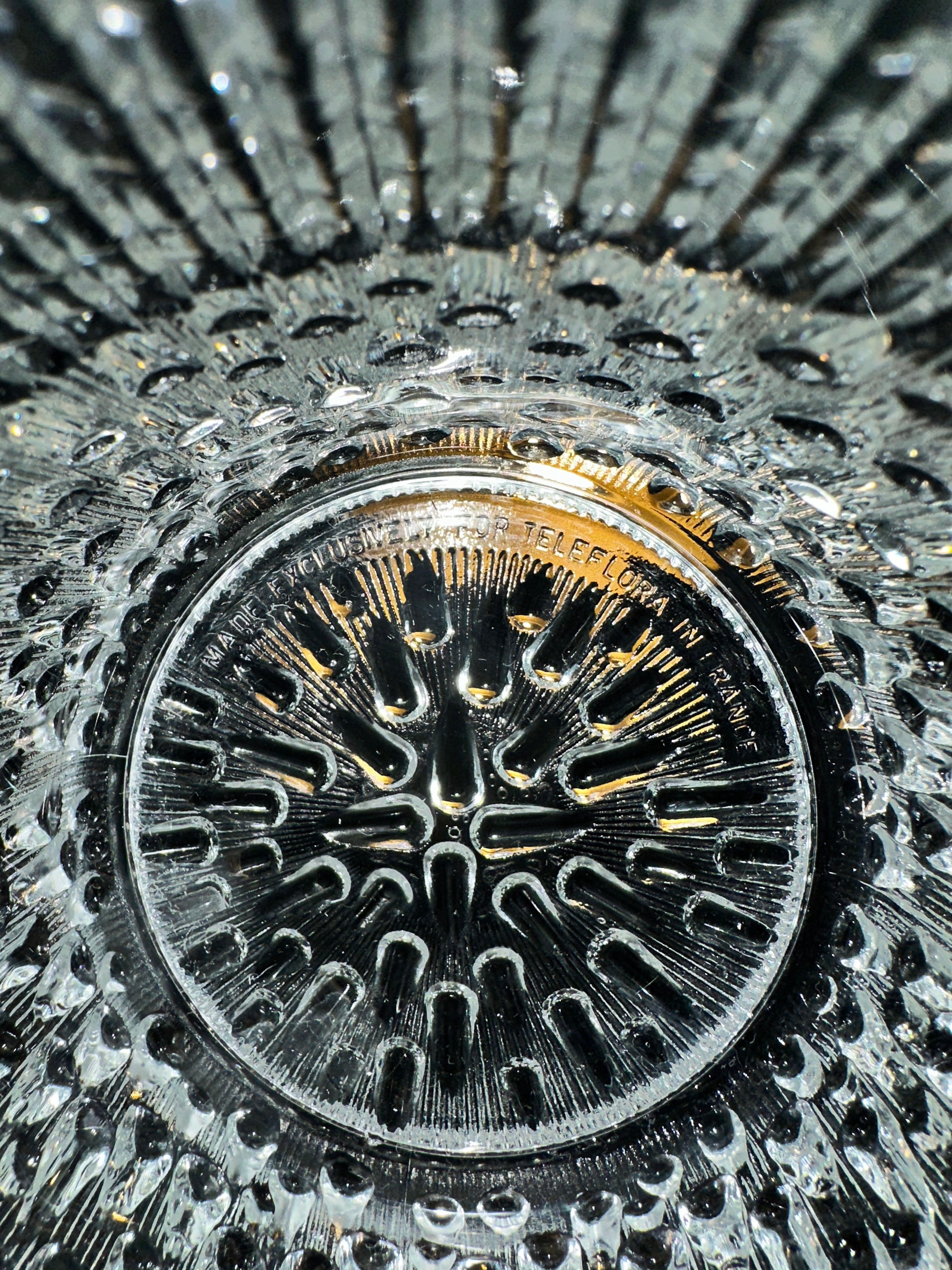Mid-Century French Teleflora Crystal Floral Basket with Handle, c. 1960s–1970s