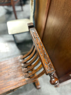 Vintage Carved Wood Folding Luggage Rack / Suitcase Stand, Circa 1930s–1950s