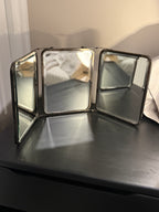 c. 1930s Art Deco Tri-Fold Beveled Vanity Mirror