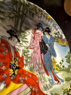 Tanaka Japan Porcelain Saucer with Geisha Scene