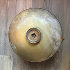 Vintage Patinated Brass Gong-Form Wall Disc, c. Mid-20th Century c 1940s