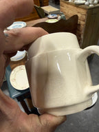 Alamo Pottery White Art Deco Creamer, c. 1940s