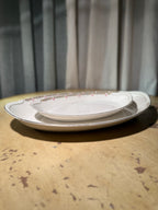 Antique Warwick China Serving Platters Floral Border USA