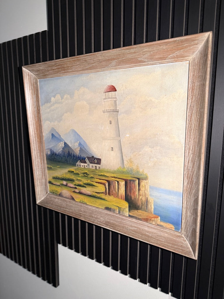 Bert Bayliss Lighthouse Painting — Pensacola Florida 1955 Coastal Landscape