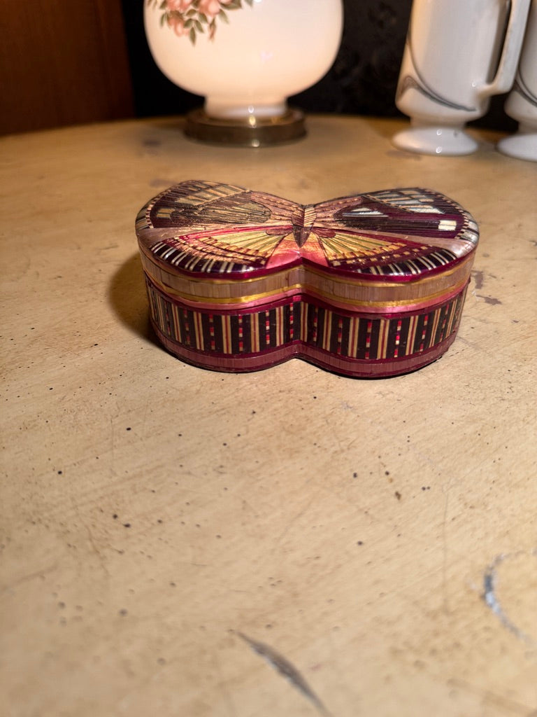 Vintage Chinese Butterfly Lacquer Box, c. 1970s–1980s