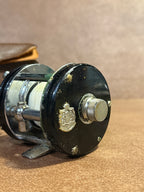 Vintage Ambassadeur 5000C Fishing Reel w/ Leather Case (c.1950s)