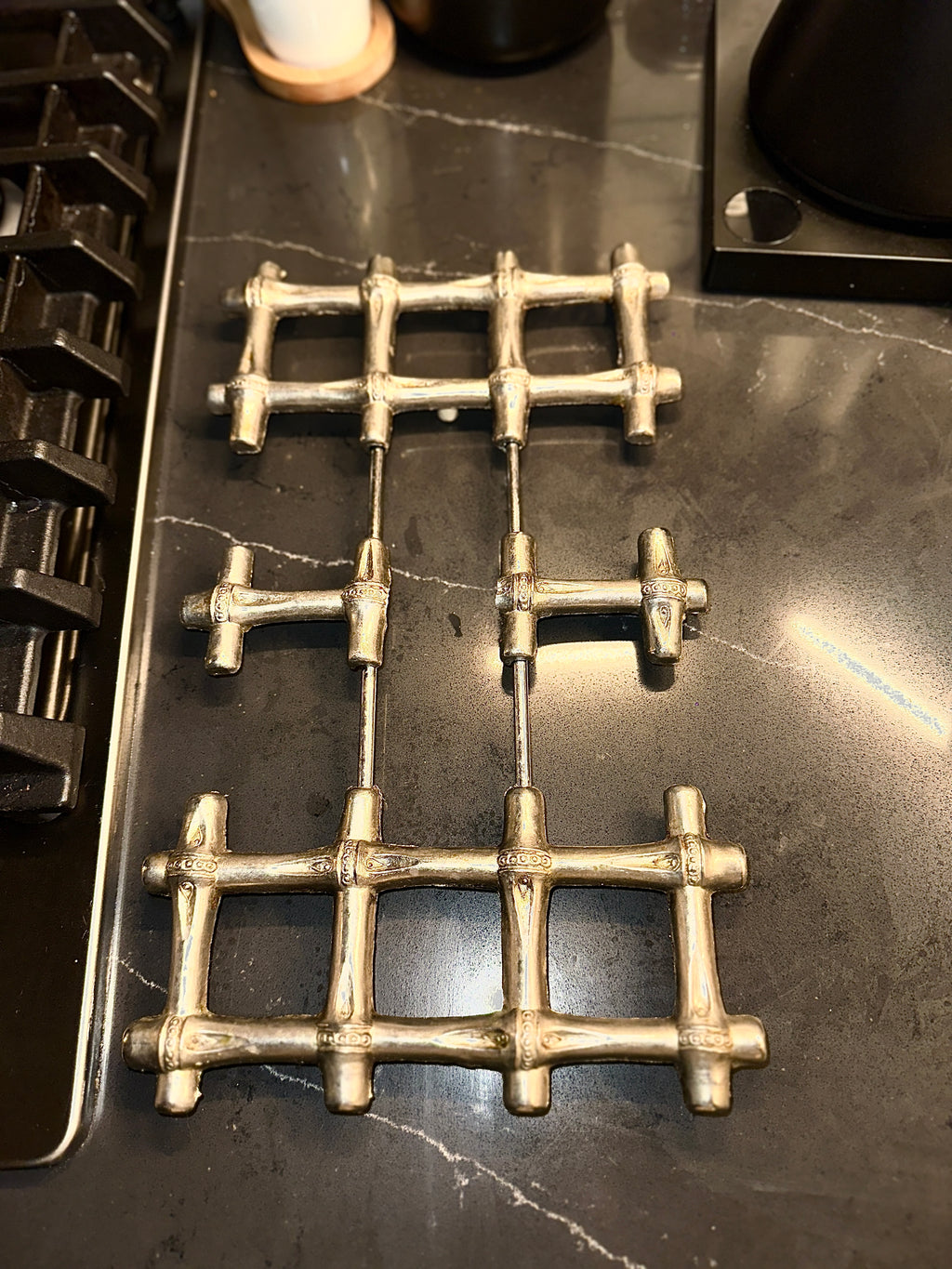 Mid-Century Expandable Cast Aluminum Trivet, c. 1950s–1960s