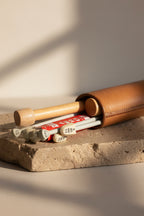 Vintage Mixed Knitting Needle Set in Leather Case c. 1950s-1960s